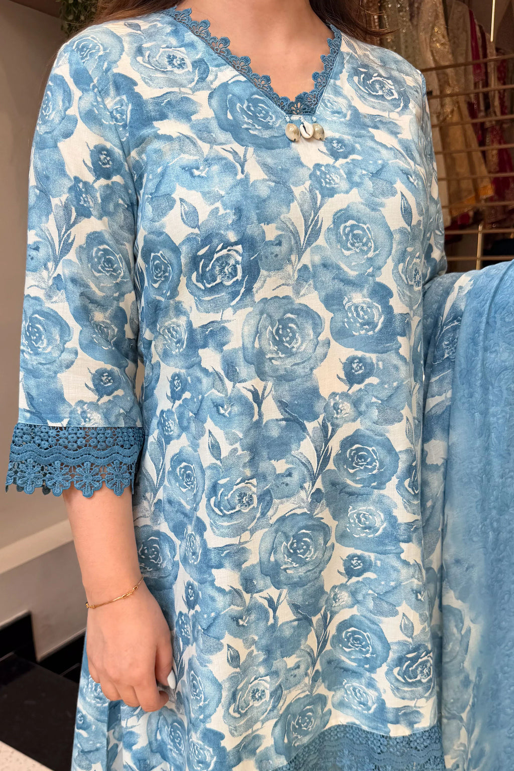 Elegant Floral Printed Kurta Palazzo Set with Dupatta for Stylish Festive & Ethnic Looks.