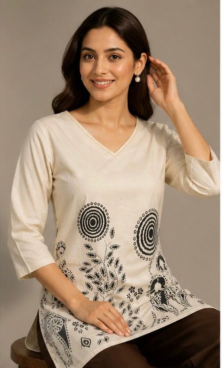 Women Printed Tunic Top | Stylish Casual Tunic for Women | Elegant Daily Wear Long Top