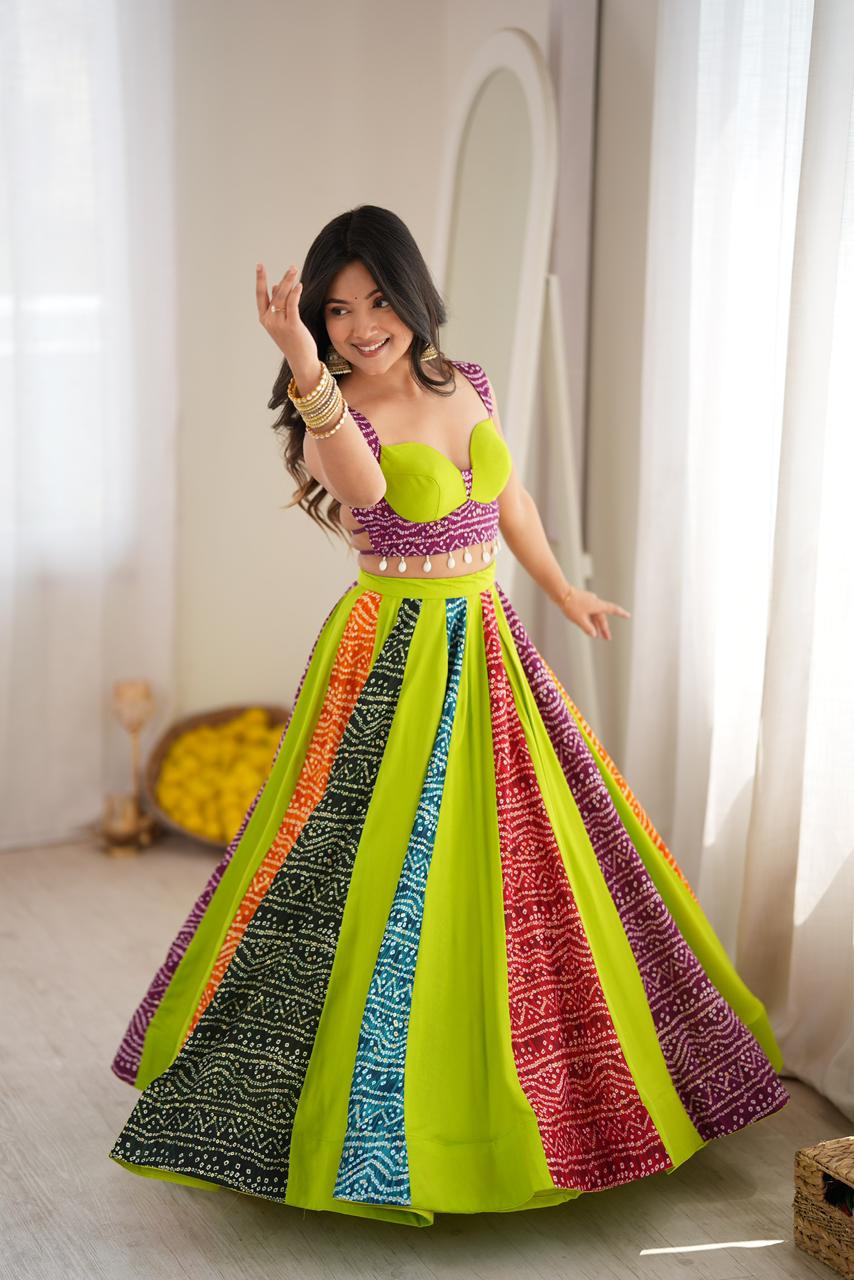 Anarkali Women’s Full Stitched Digital Print Lehenga Choli | Heavy Rayon 6 Meter Grand Flair | Padded Blouse M to 3XL