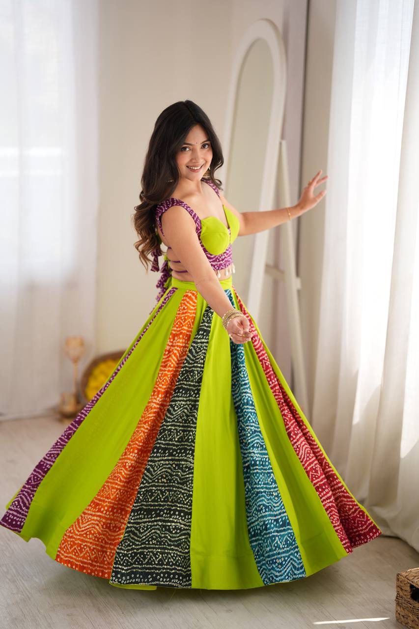 Anarkali Women’s Full Stitched Digital Print Lehenga Choli | Heavy Rayon 6 Meter Grand Flair | Padded Blouse M to 3XL