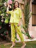 Trendy Printed Co-Ord Set with Stylish Relaxed Fit for Elegant Casual & Vacation Looks.
